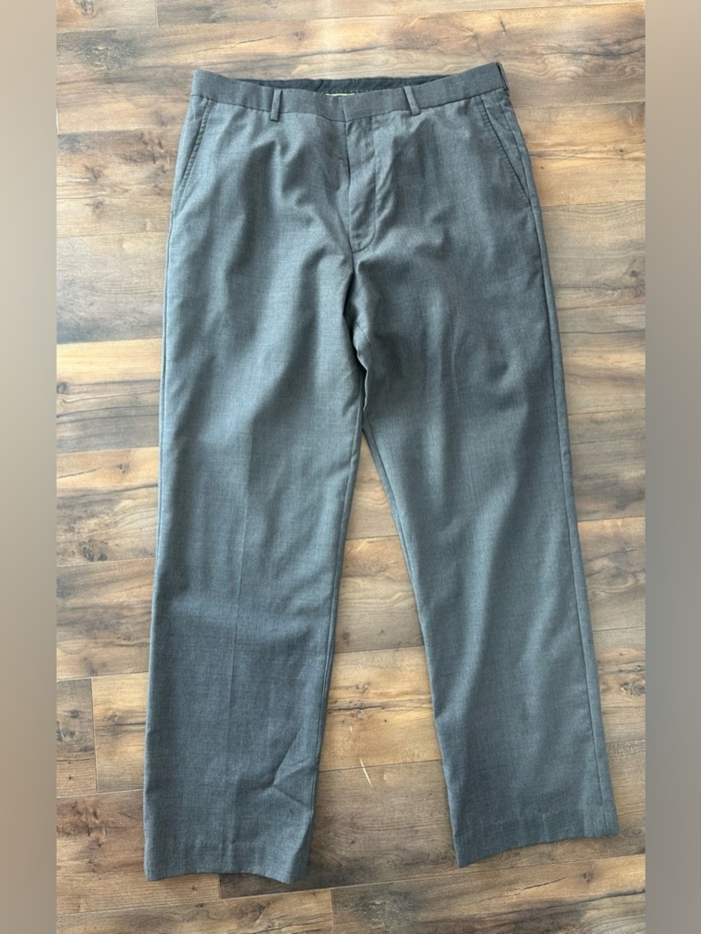 J.Crew 100% Wool Gray Dress Pants 35x32 Straight Career Classic